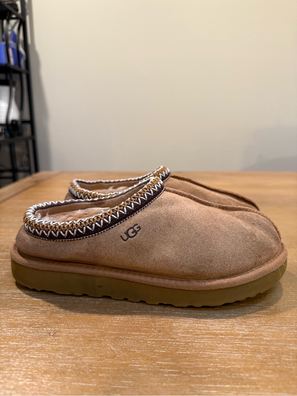 UGG Tasman II Suede Upper Sheepskin Lined Chestnut Sz 7